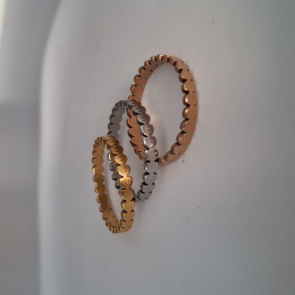 Stainless Steel Three Colors Set of Ring - Picture 5 of 9